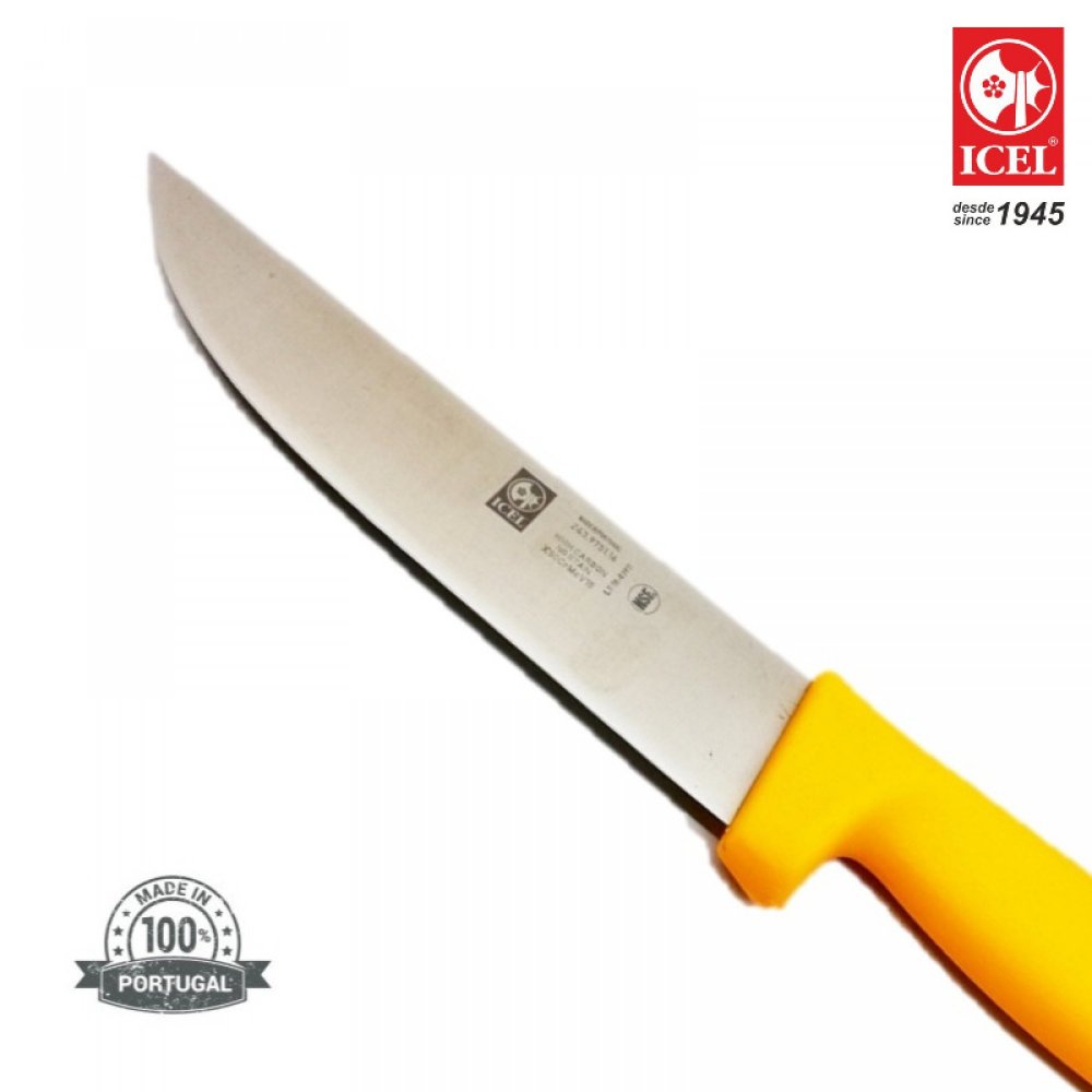 Μαχαίρι Σφαγής – Γδαρσίματος 22cm Κίτρινη Λαβή Poly Icel
