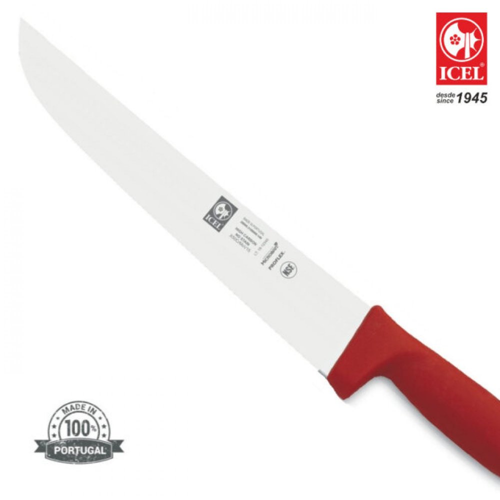 Μαχαίρι Σφαγής – Γδαρσίματος 15cm Κόκκινη Λαβή Poly Icel