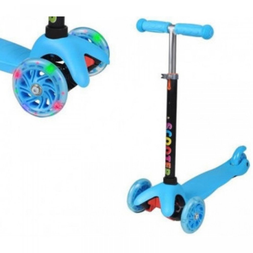 Παιδικό πατίνι τρίτροχο με ροδάκια που φωτίζουν / Scooter 3 Wheeled Color Blue DMG-3 (oem)