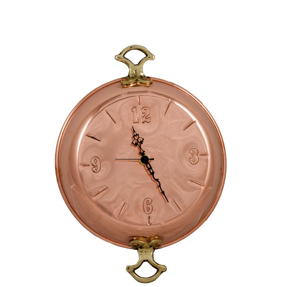 Σαχανάκι - ρολόι χάλκινο διακοσμητικό, κρεμαστό Φ22