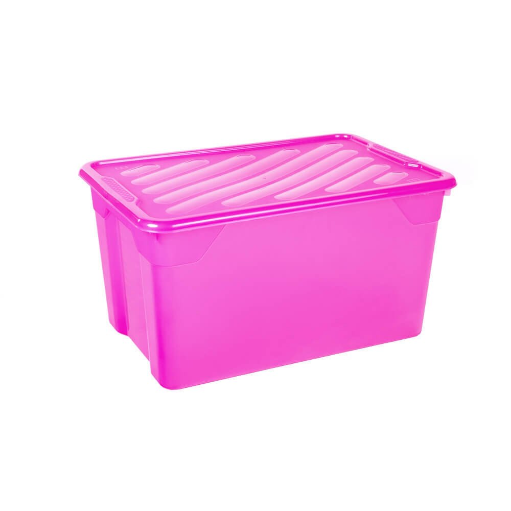 Κουτί αποθήκευσης πλαστικό ρόζ NAK BOX 67L