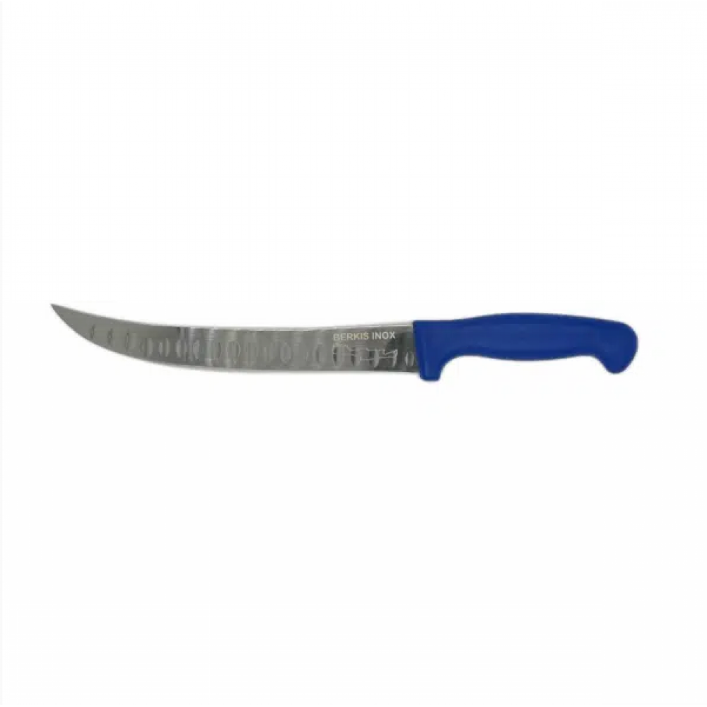 Μαχαίρι χασάπη γυριστό – Με αυλάκια 25CM