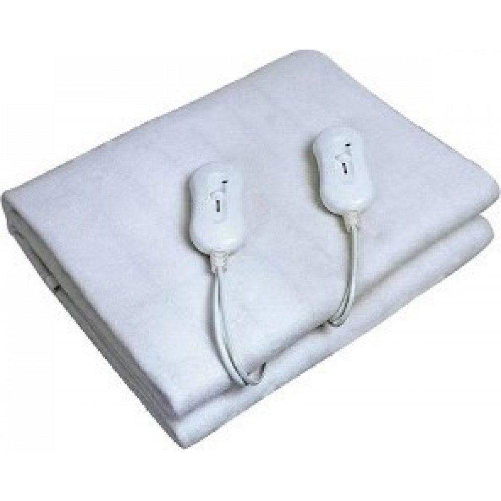 Διπλή Ηλεκτρική Κουβέρτα Λευκή 2x60W 140×150εκ. Silver