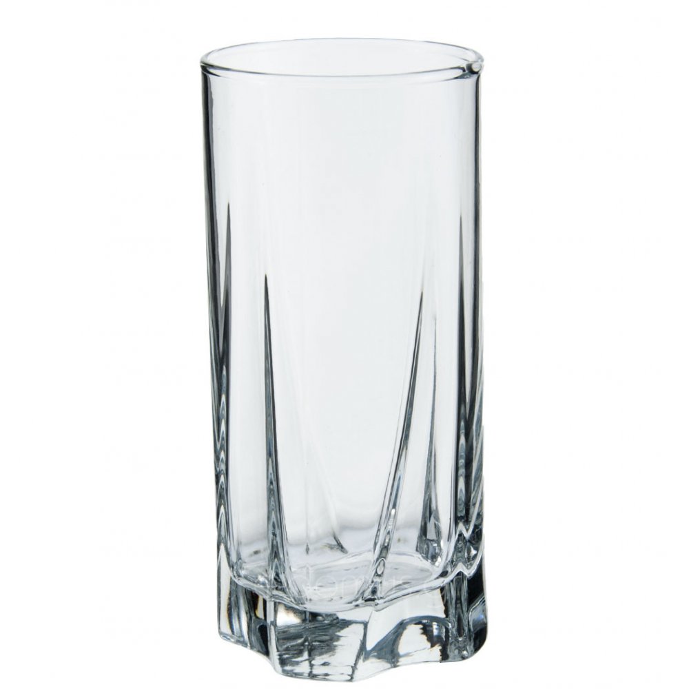 Uniglass Ποτήρι Νερού Σωλήνα Shine 360ml 3 τεμάχια