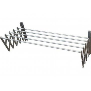 SILVER Collapsible Wall or Bathroom Aluminum Clothesline 5x80cm