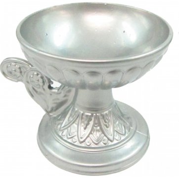 Home Heart  Silver metal incense cup Dimensions: height 8 x width 8.5 cm.