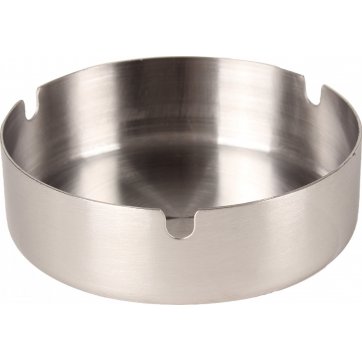 Home Heart  Ashtray round stainless steel Φ10X3 cm.