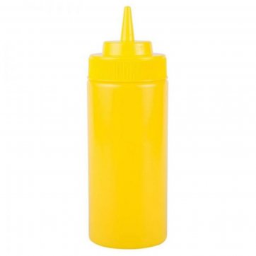 Viosarp Κίτρινο μπουκάλι διανεμητής μουστάρδας 720ml κατασκευασμένο από άριστης ποιότητας πλαστικό