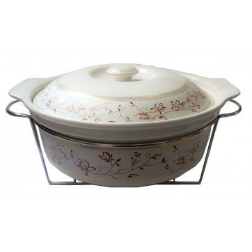 Home Heart  Fireproof vessel with pyrex lid round 30 x 11 cm.