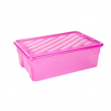 Home Plast Pink plastic storage box NAK BOX 43L