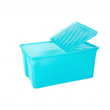Home Plast Κουτί αποθήκευσης θαλασί  NAK BOX 92Lt με ροδάκια