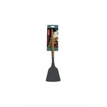Cookstyle Silicone spatula with wooden handle Gray.