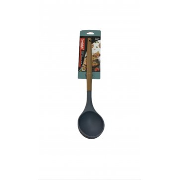 Cookstyle Deep silicone spoons with wooden handle Gray.