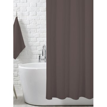 Home Heart  Bathroom Curtain (180X180) Classic Brown