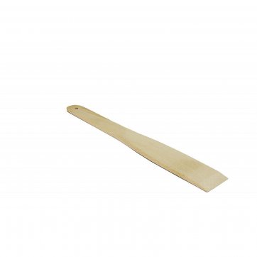 Karageorgos Bros Spatula made of beech wood without any preparation suitable for cooking. It is recommended to coat it with cooking oil before use.