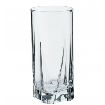 UNIGLASS Uniglass Ποτήρι Νερού Σωλήνα Shine 360ml 3 τεμάχια