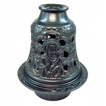 Home Heart  Anthracite metal bell candle Dimensions: H12 x D11 cm
