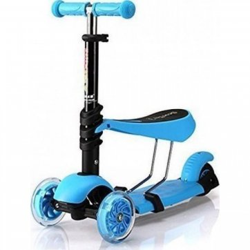 Home Heart  Children's 3-Seater LED Glider Scooter with 3 Wheels